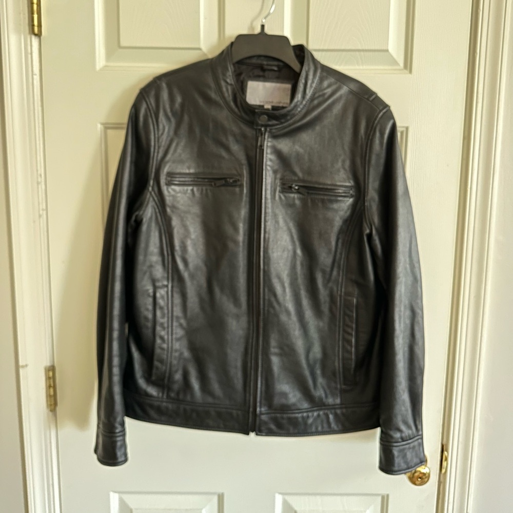 Black Wilson’s Leather Bomber Jacket Size Large